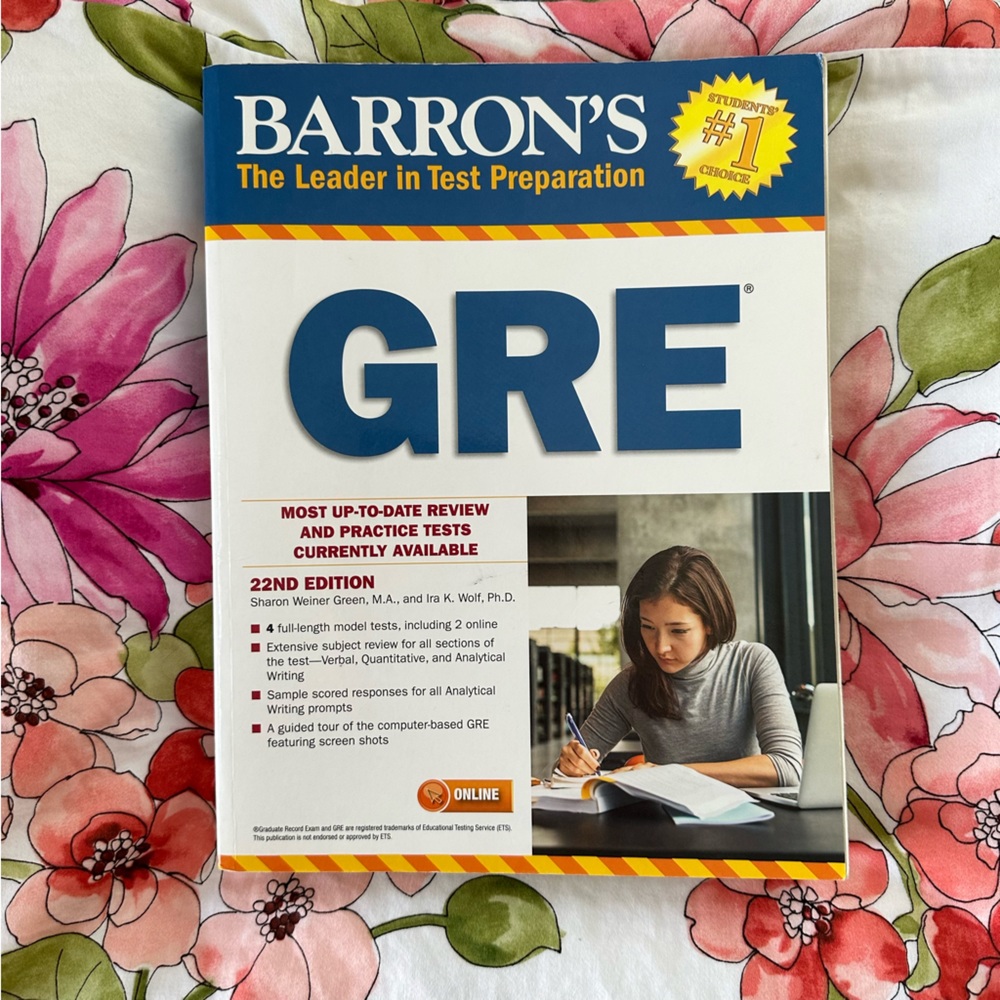 Barron’s 22nd Edition GRE Study Book